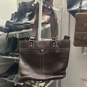 Coach Brown Leather Tote Bag